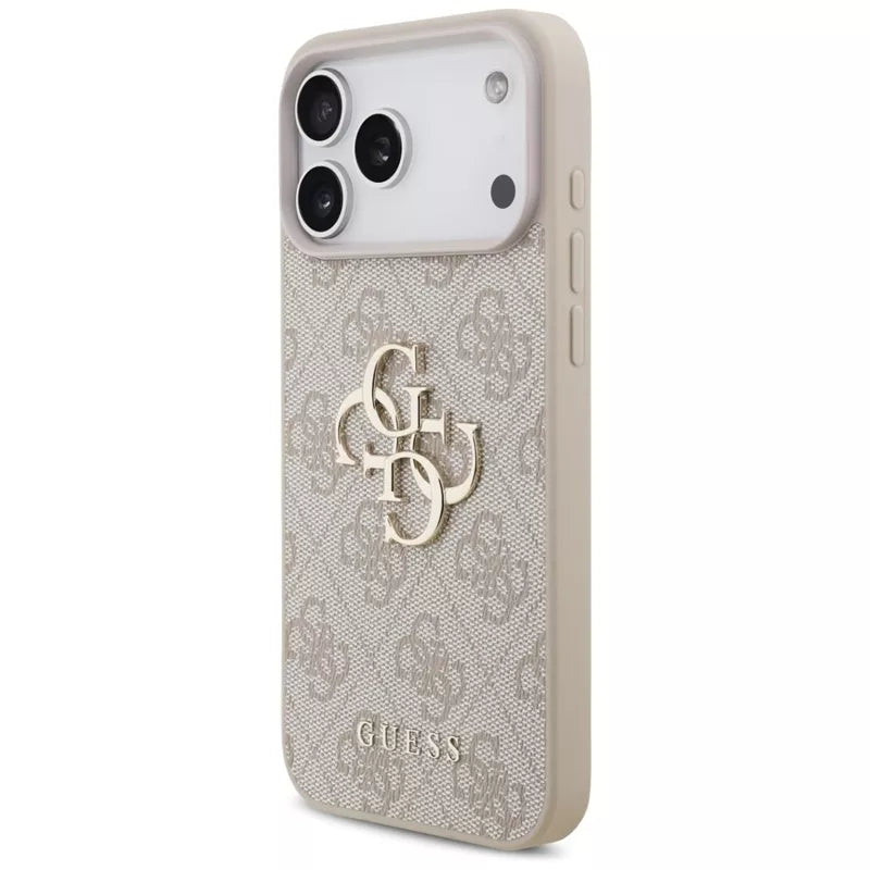 Guess 4G dirželis 4G Classic Logo dėklas iPhone 17 Pro Max (Rožinis)