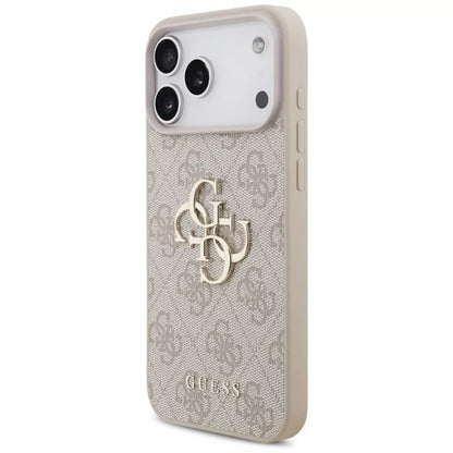 Guess 4G dirželis 4G Classic Logo dėklas iPhone 17 Pro Max (Rožinis)