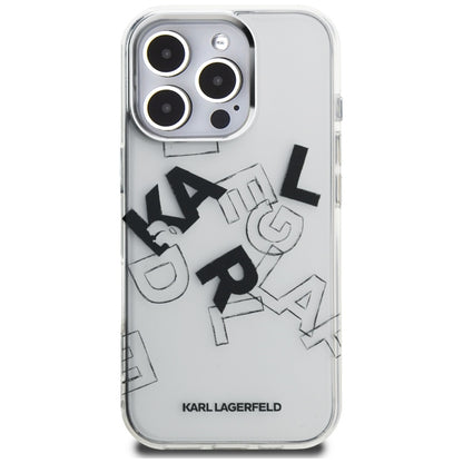 Karl Lagerfeld IML Piešinio Stiliaus Grafika - Dėklas iPhone 16 Pro (skaidrus)