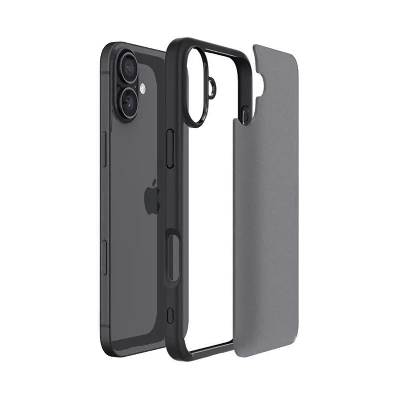 Spigen Ultra Hybrid – dėklas, skirtas iPhone 16 (Šaltai juoda)