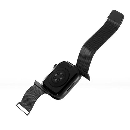 Puro Milanezės magnetinė nerūdijančio plieno apyrankė, skirta Apple Watch 38/40/41/42 mm (Juoda)