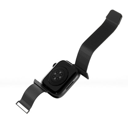 Puro Milanezės magnetinė nerūdijančio plieno apyrankė, skirta Apple Watch 38/40/41/42 mm (Juoda)