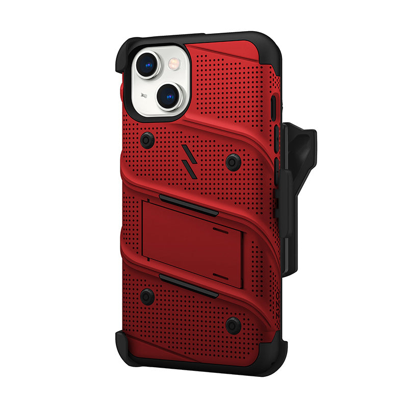 ZIZO BOLT serija - dėklas, skirtas „iPhone 14“ (raudona)