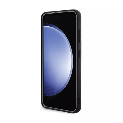 Guess 4G Collection Leather Metal Logo MagSafe - Dėklas, skirtas Samsung Galaxy S24 (juodas)