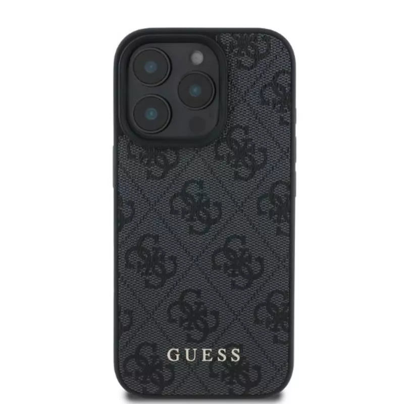 Guess 4G Classic – dėklas, skirtas iPhone 16 Pro (juodas)