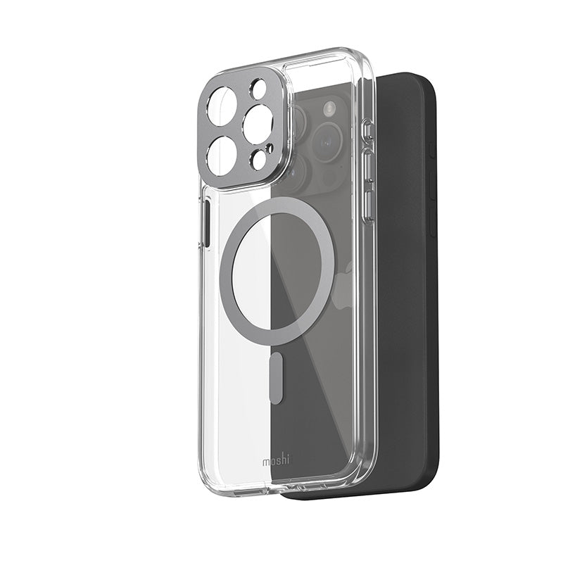 Moshi iGlaze MagSafe – dėklas iPhone 15 Pro Max (Meteorite Gray)