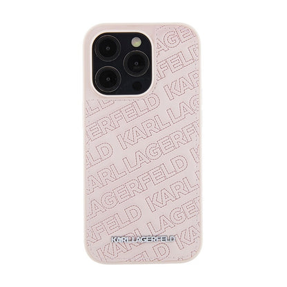 Karl Lagerfeld Quilted K Pattern – „iPhone 15 Pro Max“ dėklas (rožinis)