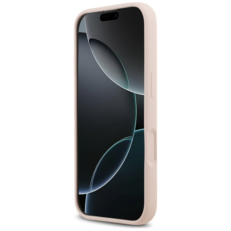 Karl Lagerfeld Silikoninis Karl & Choupette žiedas MagSafe - Dėklas iPhone 17 (rožinis)