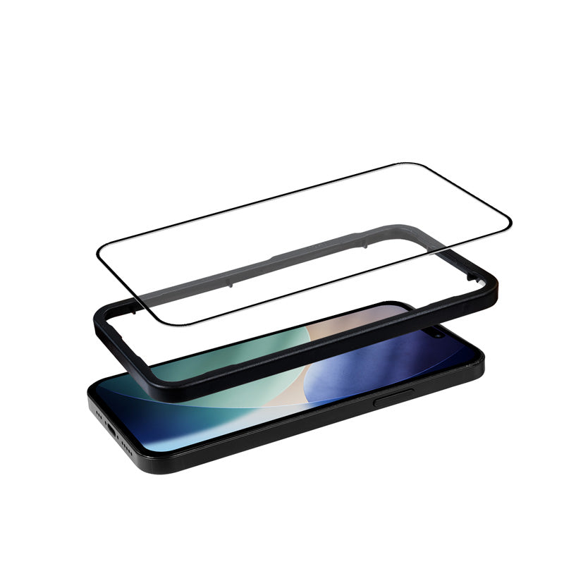 Crong 3D Armour Glass - Grūdintas stiklas iPhone 17 Pro + Montavimo rėmelis