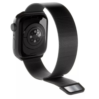 Puro Milanezės magnetinė nerūdijančio plieno apyrankė, skirta Apple Watch 38/40/41/42 mm (Juoda)