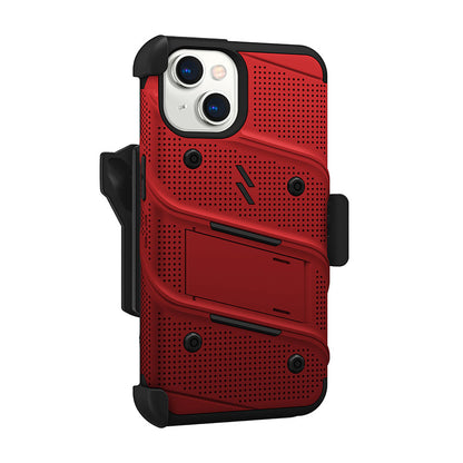ZIZO BOLT serija - dėklas, skirtas „iPhone 14“ (raudona)