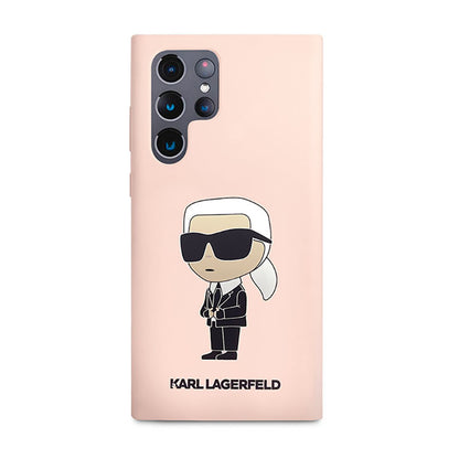 Karl Lagerfeld Silicone NFT Ikonik – dėklas Samsung Galaxy S23 Ultra (rožinis)