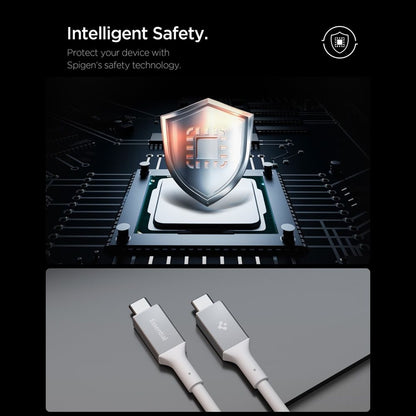 Spigen EB10020CC Essential – C tipo USB į C tipo USB PD laidas 100W 2m (baltas)