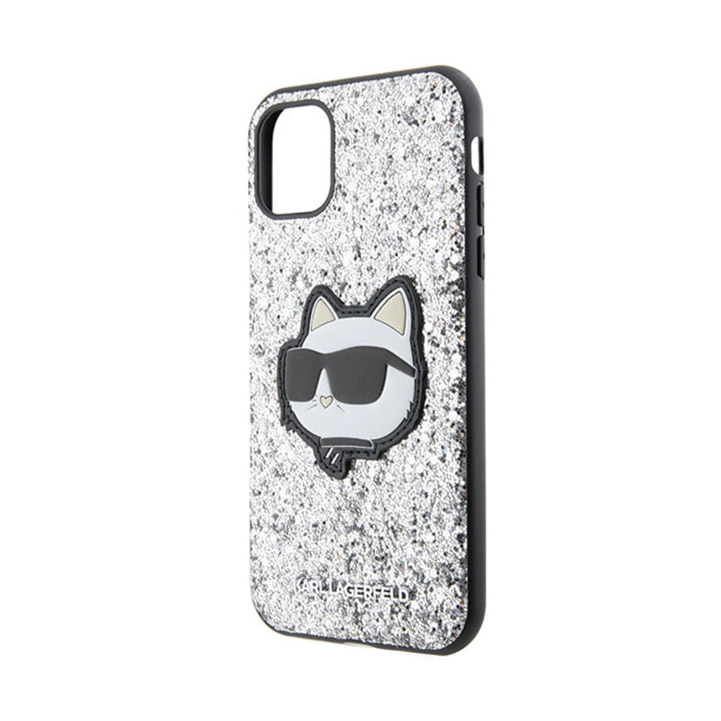 Karl Lagerfeld NFT Glitter Choupette Patch – dėklas, skirtas iPhone 11 (sidabrinis)