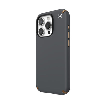 Speck Presidio2 Pro Magsafe - iPhone 15 Pro dėklas (anglies pilka / vėsi bronza / balta)