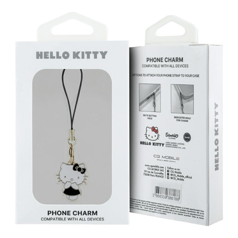 Hello Kitty telefono dirželio pakabukas Miela Kitty – telefono pakabukas (juodas)