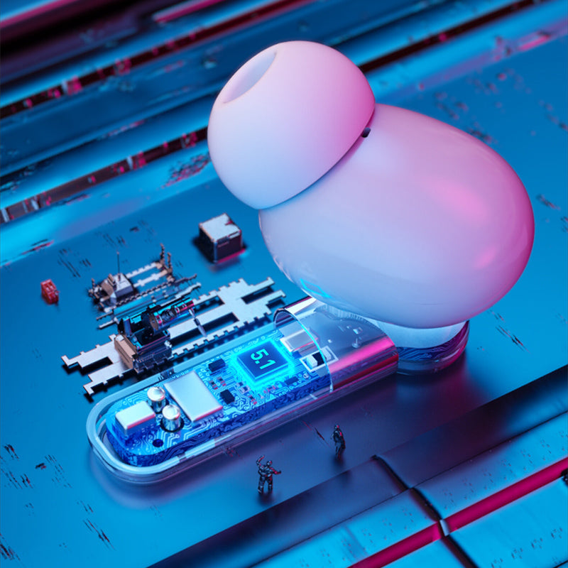 WEKOME V51 Vanguard Series – „Bluetooth V5.1“ TWS belaidės ausinės su įkrovimo dėklu (juodos)