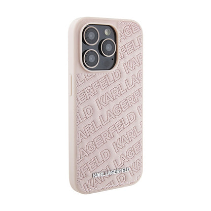 Karl Lagerfeld Quilted K Pattern – „iPhone 15 Pro Max“ dėklas (rožinis)