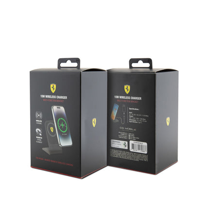 Ferrari MagSafe stalo įkroviklis su stovu – MagSafe 15W indukcinis stalo įkroviklis (juodas)