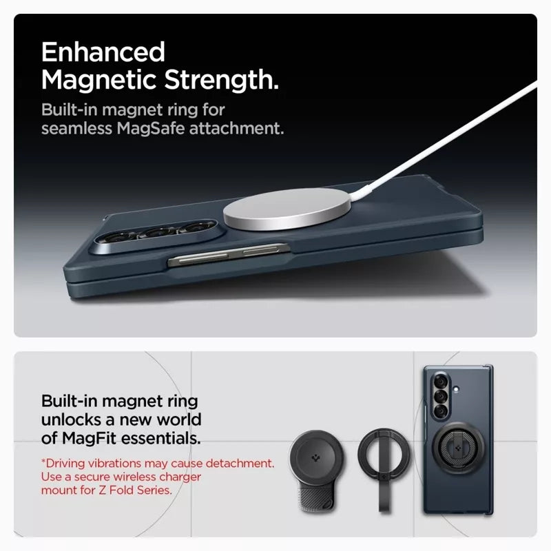 Spigen Tough Armor Pro Mag MagSafe - dėklas skirtas Samsung Galaxy Z Fold 7 (Metal Slate)