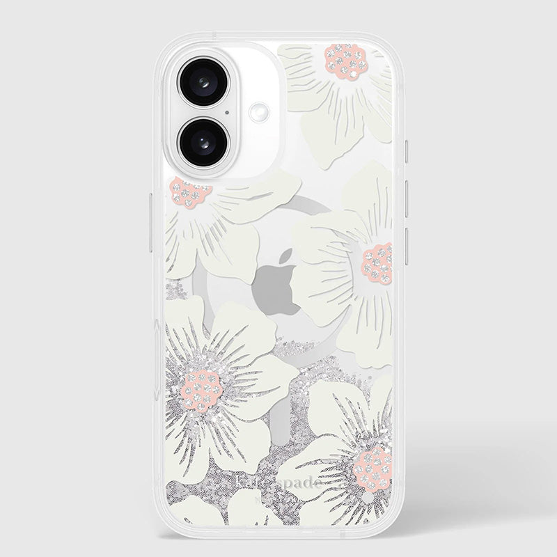 Kate Spade New York Liquid Glitter MagSafe - Dėklas, skirtas iPhone 16 (Hollyhock Floral)