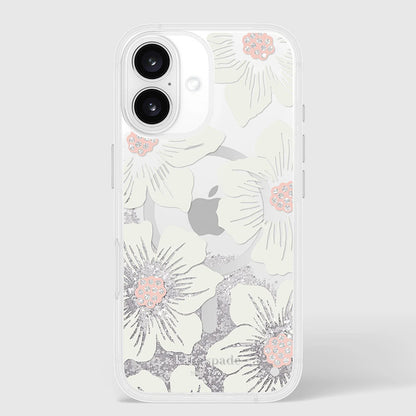 Kate Spade New York Liquid Glitter MagSafe - Dėklas, skirtas iPhone 16 (Hollyhock Floral)