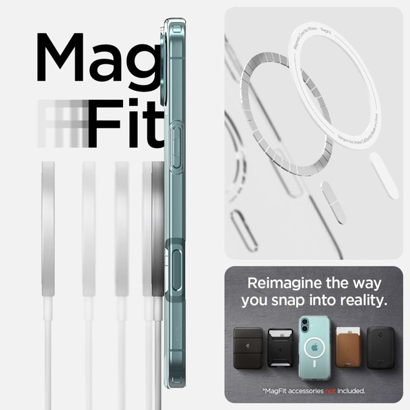 Spigen Liquid Crystal Mag MagSafe – „iPhone 16“ dėklas (skaidrus)