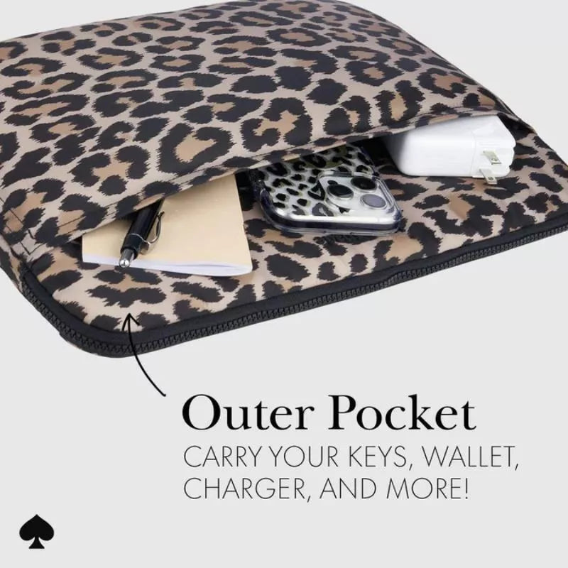 Kate Spade New York Kamšytas dėklas - MacBook Pro 16" / 16" nešiojamojo kompiuterio dėklas (Classic Leopard)
