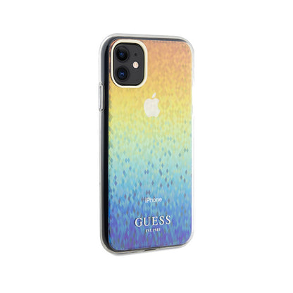 Guess IML Faceted Mirror Disco Vaivorykštinis – „iPhone 11“ dėklas (vaivorykštinis)