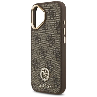 Guess 4G Strass Logotipas MagSafe - dėklas iPhone 17 (Rudos)