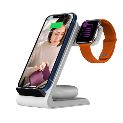 STM ChargeTree Swing 3-in-1 įkrovimo stotelė telefonui, „AirPods“, „Apple Watch“ – balta