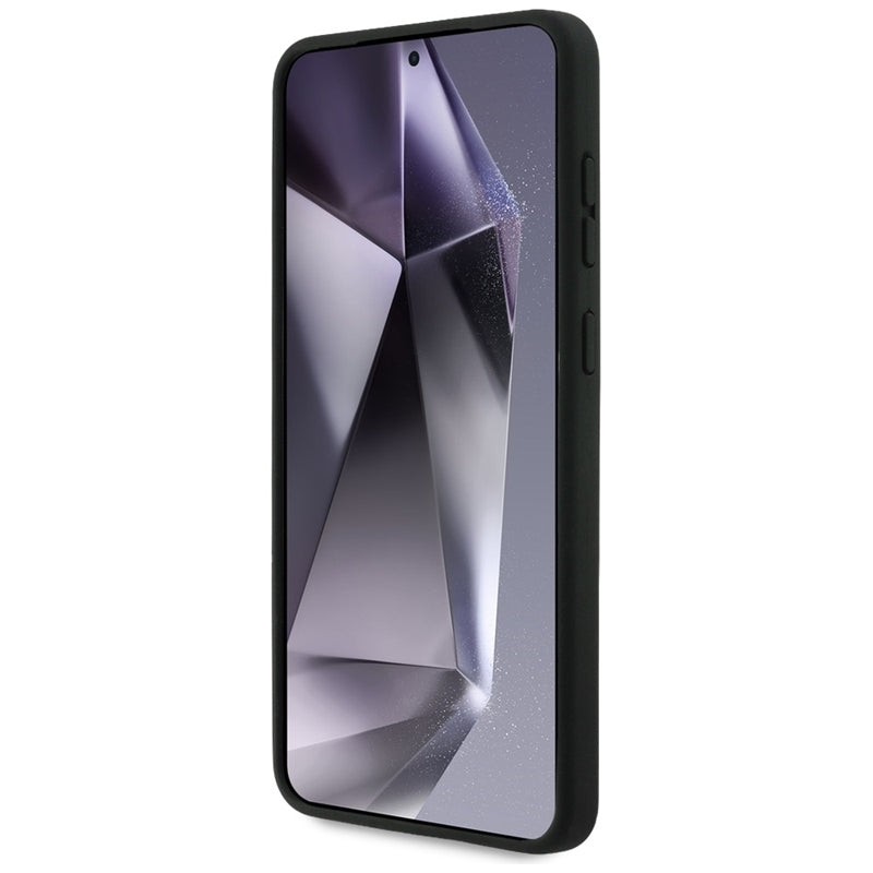 Karl Lagerfeld Silikoninis Dėklas su Dvigubomis Galvutėmis ir Apskritimu MagSafe – Samsung Galaxy S25 Edge (juodas)