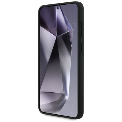 Karl Lagerfeld Silikoninis Dėklas su Dvigubomis Galvutėmis ir Apskritimu MagSafe – Samsung Galaxy S25 Edge (juodas)