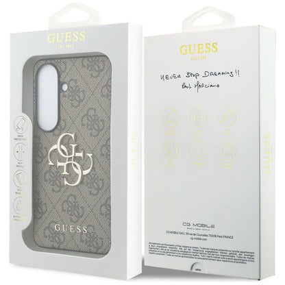 Guess 4G Big Metal Logo dėklas - Samsung Galaxy S26 dėklas (Rudas)