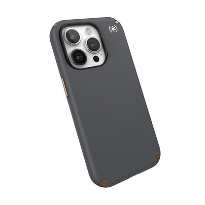 Speck Presidio2 Pro Magsafe - iPhone 15 Pro dėklas (anglies pilka / vėsi bronza / balta)