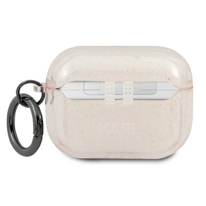 Karl Lagerfeld Karl Head Glitter – Dėklas, skirtas „Airpods Pro“ („Gold“)