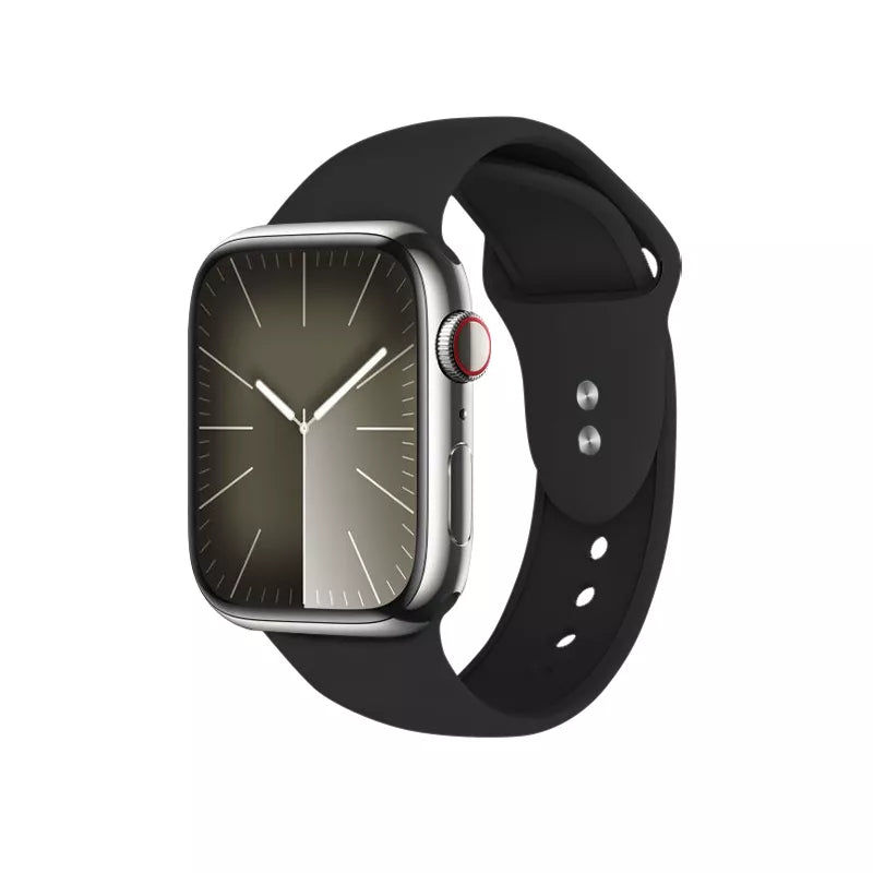 Crong Liquid – dirželis skirtas Apple Watch 44/45/46/49 mm (juoda)