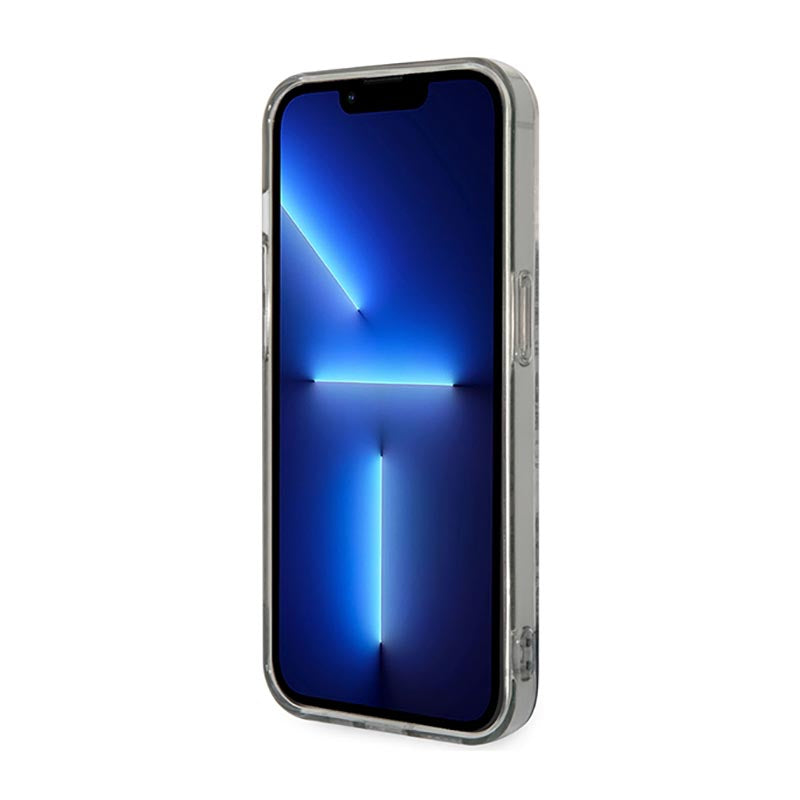 Guess Porcelain kolekcija – „iPhone 14 Pro“ dėklas (pilkas)