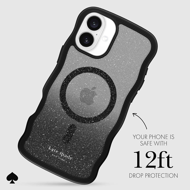 Kate Spade New York Wavy MagSafe – dėklas, skirtas „iPhone 16 Plus“ (Nakties kritimas)