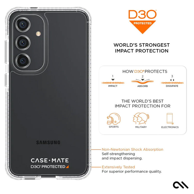 Case-Mate Ultra Tough Clear D3O – Samsung Galaxy S24 dėklas (skaidrus)