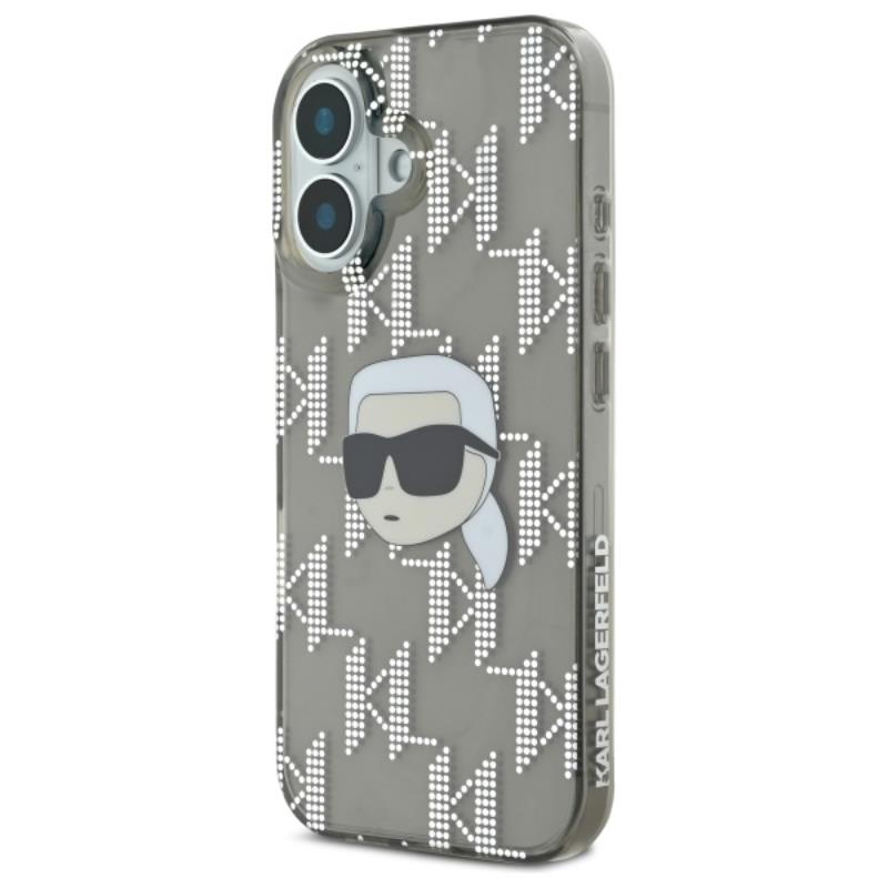 Karl Lagerfeld IML Karl Head Electroplated – dėklas, skirtas „iPhone 16“ (juodas)