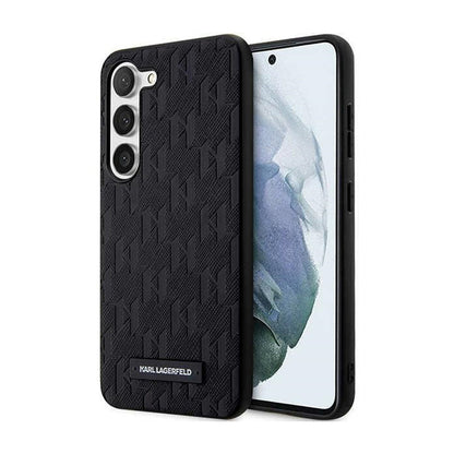 Karl Lagerfeld Saffiano Monogram Metal Logo – Dėklas Samsung Galaxy S24 (juodas)