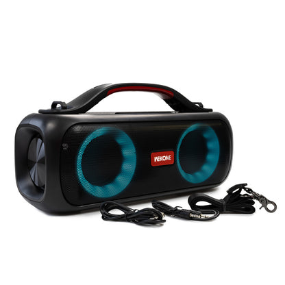 WEKOME D38 Yinla Series - V5.0 30W RGB LED Nešiojamas Belaidis Bluetooth Garsiakalbis (Juodas)