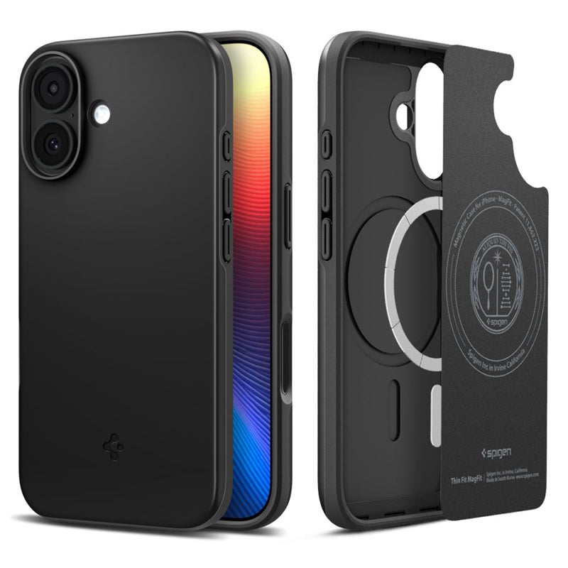 Spigen Thin Fit Mag MagSafe - Dėklas iPhone 17 (Juodas)