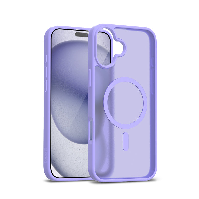 Crong Hybrid Matte Magnetic - MagSafe iPhone 17 dėklas (Levanda)