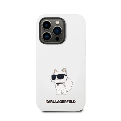 Karl Lagerfeld Silicone NFT Choupette – dėklas, skirtas „iPhone 14 Pro Max“ (baltas)