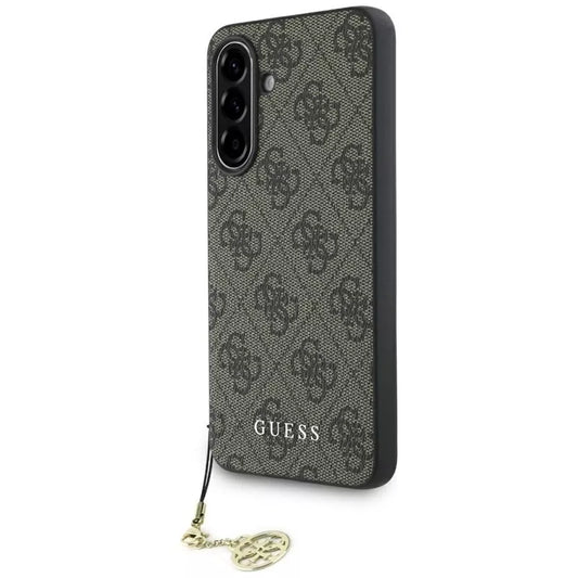 Guess 4G Charms Kolekcija – Dėklas, skirtas Samsung Galaxy A36 5G (rudas)