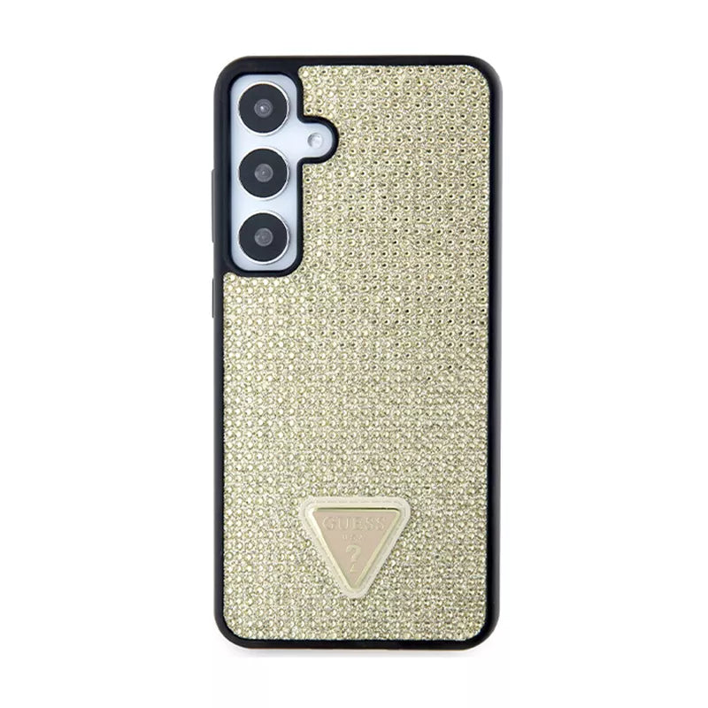 Guess Rhinestone Triangle – Dėklas Samsung Galaxy S24 (auksinis)