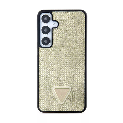 Guess Rhinestone Triangle – Dėklas Samsung Galaxy S24 (auksinis)