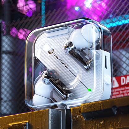 WEKOME V51 Vanguard Series – „Bluetooth V5.1“ TWS belaidės ausinės su įkrovimo dėklu (juodos)